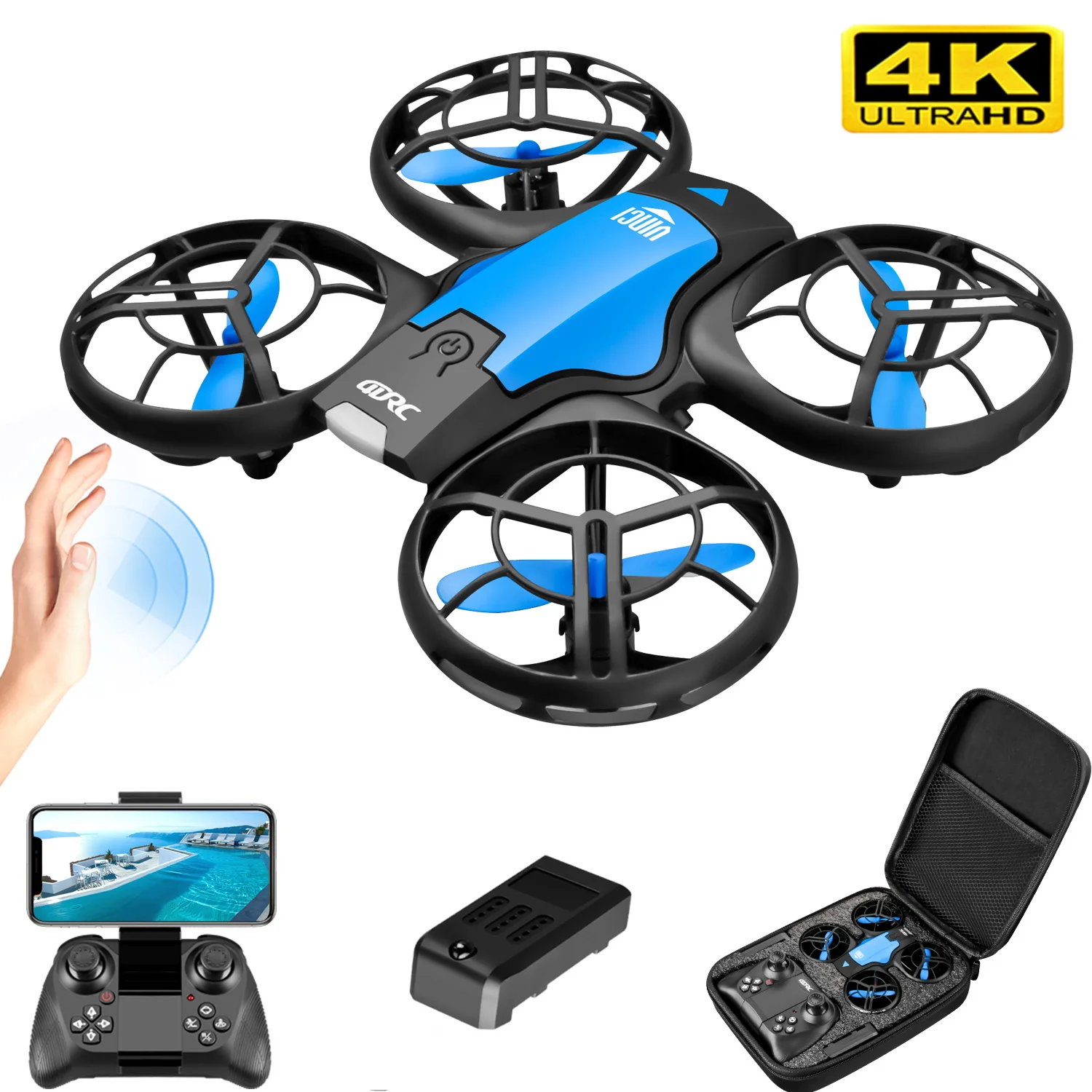 Rc Helicopter Mini - V8 Yeni Mini Drone 4K Profesyonel