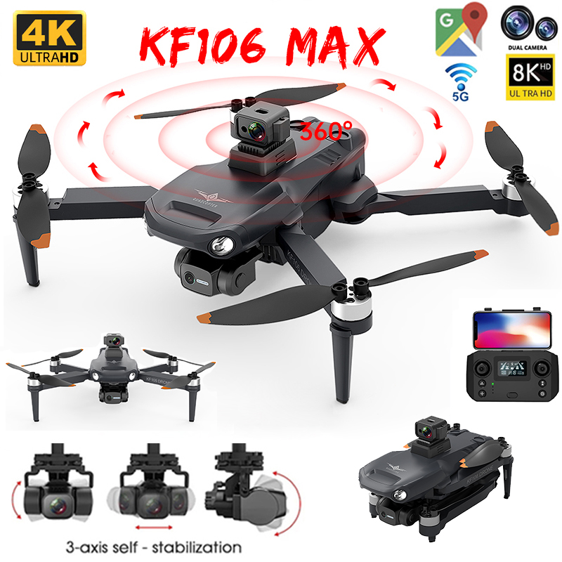 2022 YENI KF106 Max Drone 8K P - Rc Helicopter Charger incelemesi ve fiyatı