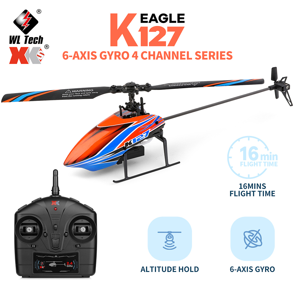 WLtoys XK K127 2.4G 4CH 6-Aixs - Rc Helicopter Single Rotor incelemesi ve fiyatı