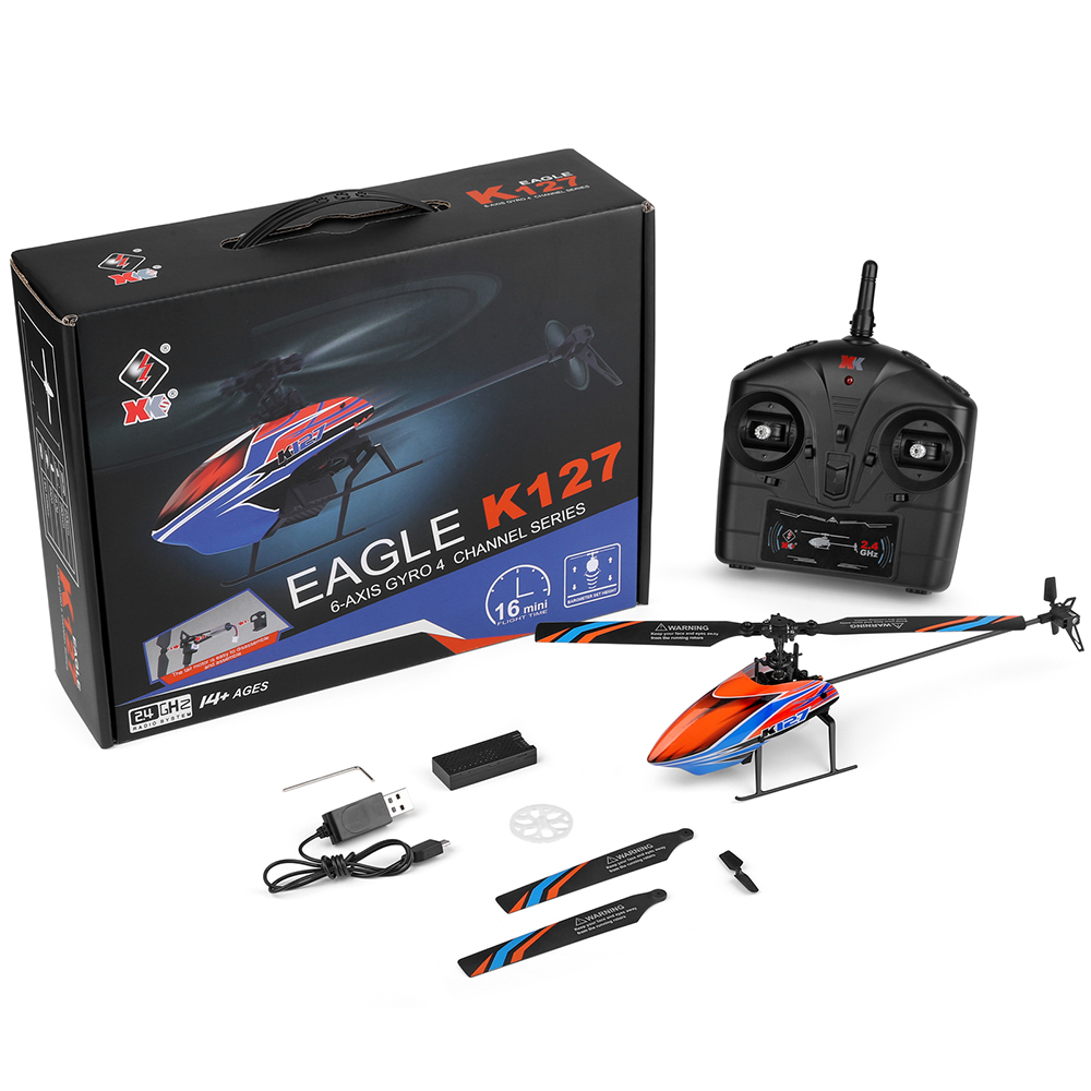 WLtoys XK K127 2.4G 4CH 6-Aixs - Rc Helicopter Single Rotor incelemesi ve fiyatı